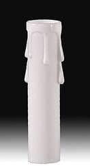 BP Lamp Standard Base White Candle Covers with Drips 4 Inch Tall