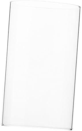 Glass Candle Holder Sleeve Open Ended Chimney Shade for Pillar Candles