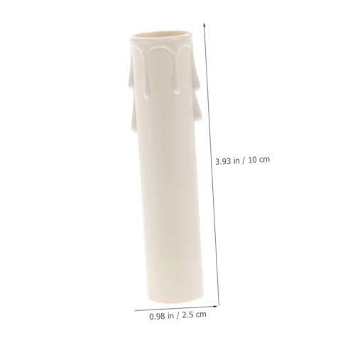 Happyyami 15pcs Chandelier Candle Sleeves Plastic Covers for Votive Holders