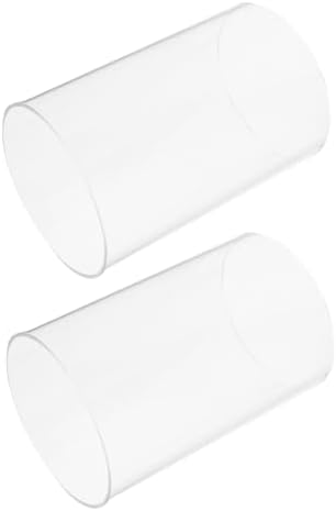 VOSAREA 2pcs Glass Candle Holder Covers for Wedding Decor