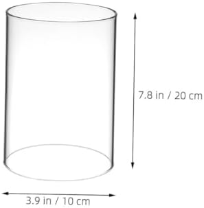2pcs Glass Tealight Candle Shades Hurricane Style Decorative Holder Supplies