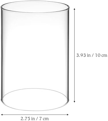 Clear Glass Candle Holder Sleeves 2Pcs Open End