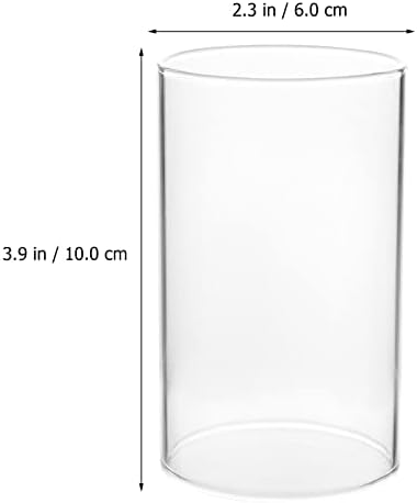 Cabilock 4pcs Glass Candle Lampshade Cover for Pillar Candles