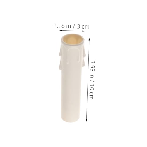 VOSAREA 15pcs Plastic Candle Sleeve Covers for Chandeliers