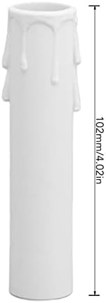 White Candle Covers 20pcs E12 Socket Sleeves for Chandeliers