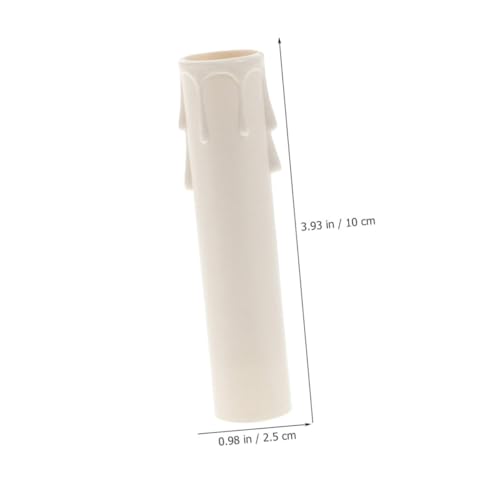 15pcs Elegant White Candle Sleeves for Chandeliers and Tall Candle Holders