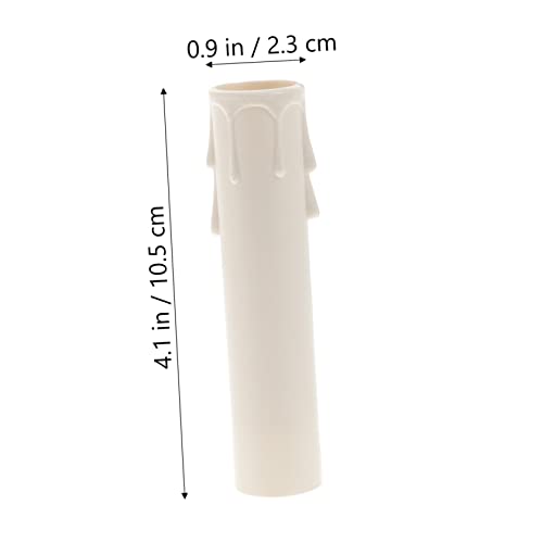 20pcs White Chandelier Tube Covers Decorative Candle Sleeves Easy Install
