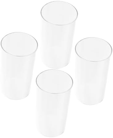 Zerodeko 4pcs Glass Candle Covers Windproof Cylinder Holders for Restaurants and Cafes