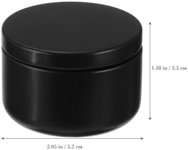 24pcs Black Aluminum Candle Tins with Lids