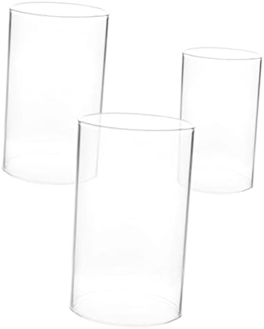 3pcs Glass Candle Covers for Romantic Decor and Centerpieces