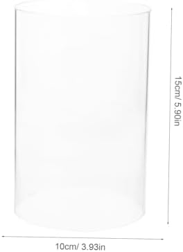 VOSAREA 2pcs Glass Candle Holder Covers for Wedding Decor