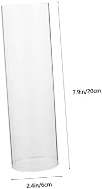 VINTORKY 4pcs Glass Candle Cups Cover Decorative Tube Shades
