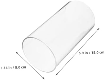 4pcs Glass Candle Holder Sleeves Windproof Covers for Home Dining Cafe