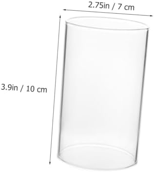 Zerodeko 4pcs Clear Glass Candle Covers