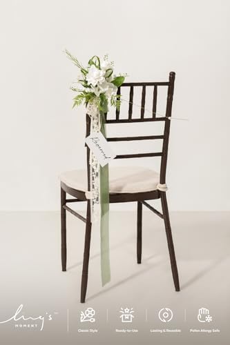 Lings Moment 8pcs Artificial Wedding Chair Decorations