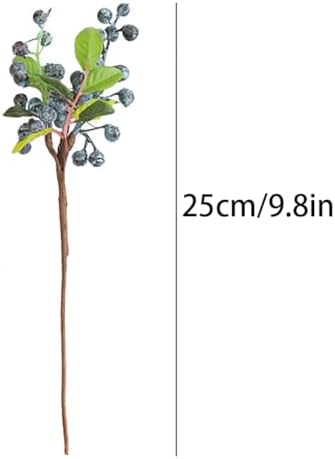 10 Pcs Artificial Blueberry Stems for Home Decoration