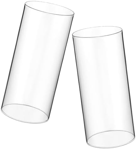 PRETYZOOM 4pcs Glass Candle Holder Sleeve Decorative Shades