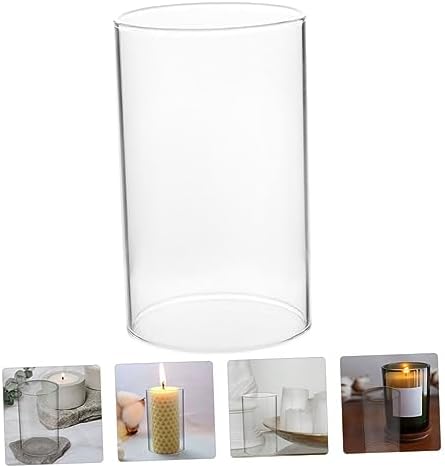 Ciieeo Glass Candle Holder Sleeve for Pillar Candles