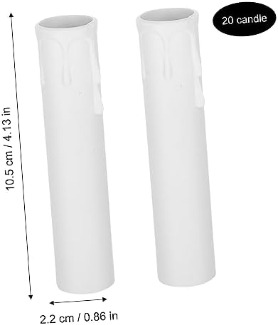 Happyyami 20pcs White Votive Candles with Candle Holders