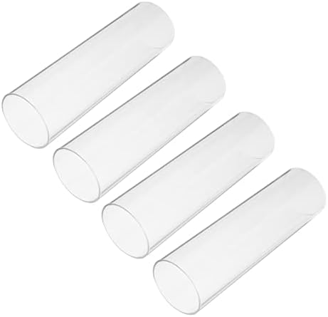 Zerodeko 4pcs Glass Candle Hurricane Globes Votive Sleeves