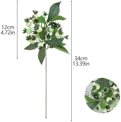 5Pcs Artificial Berries Stems Christmas Picks