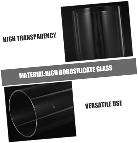 Zerodeko 4pcs Glass Candle Covers Windproof Cylinder Holders for Restaurants and Cafes