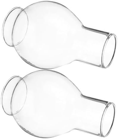 2pcs Clear Glass Candle Shade for Pillar Candles