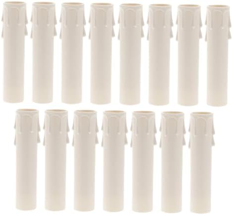 15pcs Drip Candle Sleeves for Chandelier Decor and Safety