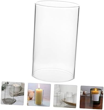 VALICLUD Clear Glass Candle Holder Sleeve for Home Decor