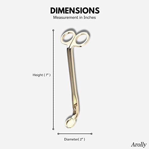 Arolly Sturdy Candle Wick Trimmer - Pack of 2 Premium Stainless Steel Wick Cutter
