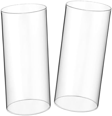 IMIKEYA 10pcs Clear Glass Candle Holder Sleeves