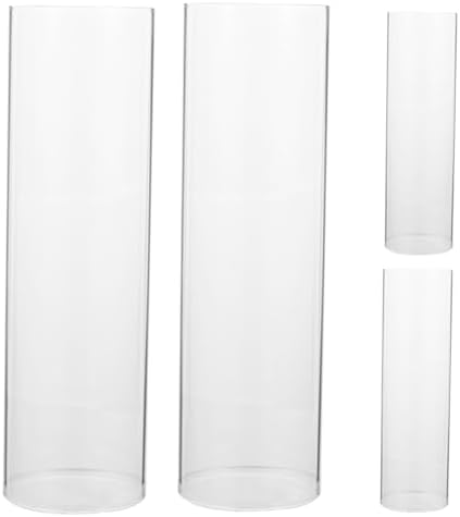4pcs Taper Candles Glass Lampshade Cover for Modern Decor