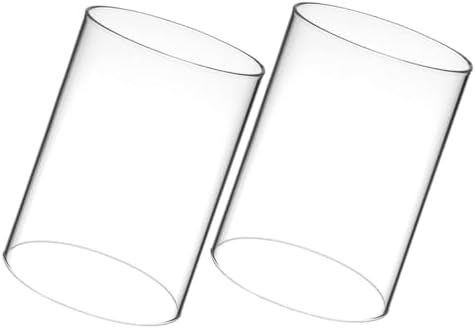 2pcs Glass Tealight Candle Shades Hurricane Style Decorative Holder Supplies