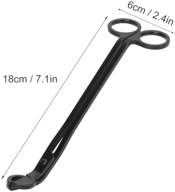 7 Piece Black Candle Wick Trimmer Set Premium Stainless Steel Cutter