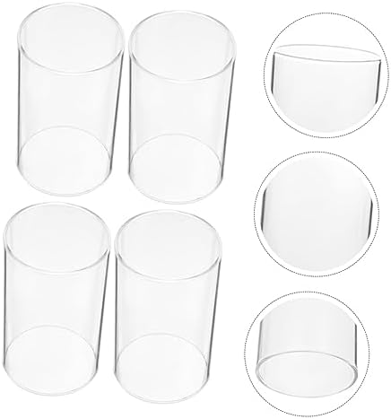 4pcs Decorative Glass Candle Covers for Hurricane Candle Holders