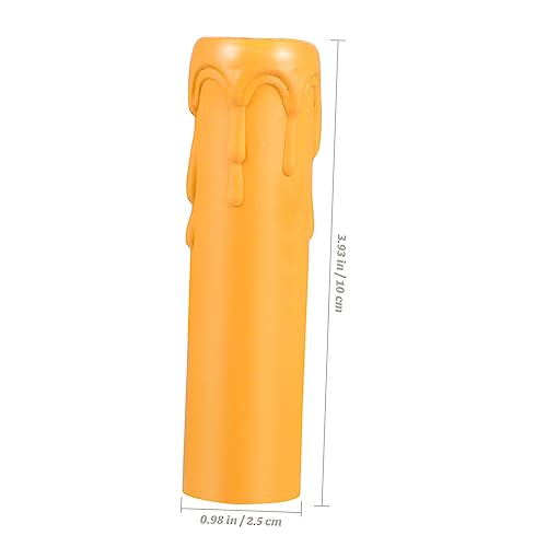 POPETPOP 20 Pcs Tear Pattern Plastic Candle Sleeves for Chandeliers