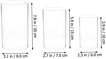 3pcs Glass Candle Covers for Romantic Decor and Centerpieces