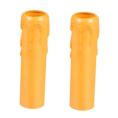 Mikikit 20Pcs Lightweight Tear Pattern Candle Sleeves for Chandeliers