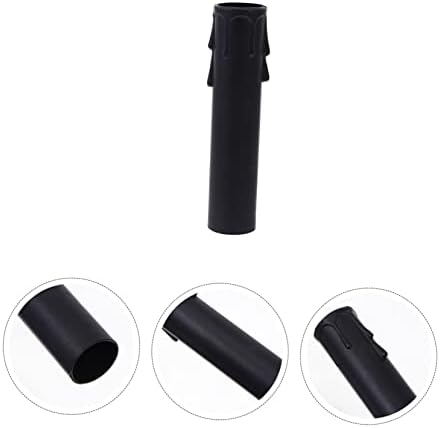 20pcs Plastic Candle Sleeve Covers for Chandeliers Black Teardrop Design Reusable