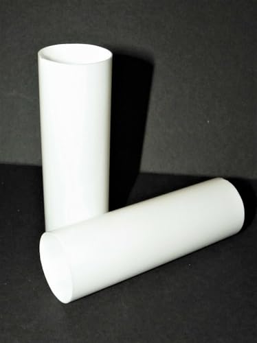 US Lot of Two 4 Inch White Plastic Medium Base Candle Covers