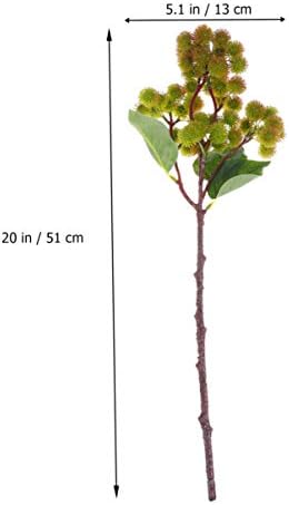 Cabilock Artificial Chestnut Fruit Decoration 1pc Dark Green