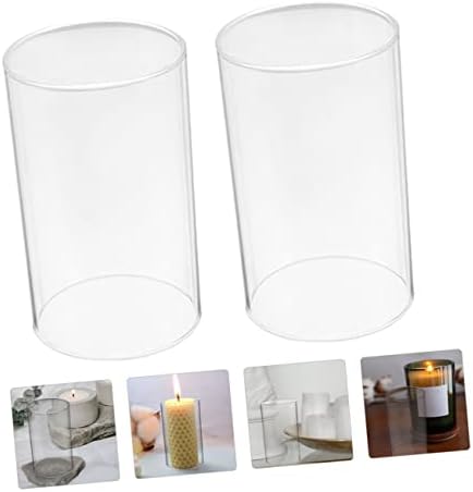 PRETYZOOM 2pcs Windproof Candle Covers for Dining Room Decor