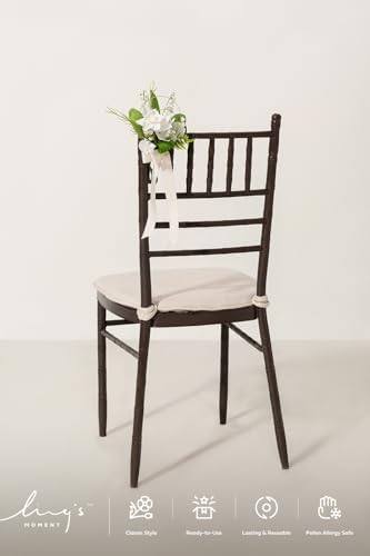 Lings Moment 8pcs Artificial Wedding Chair Decorations