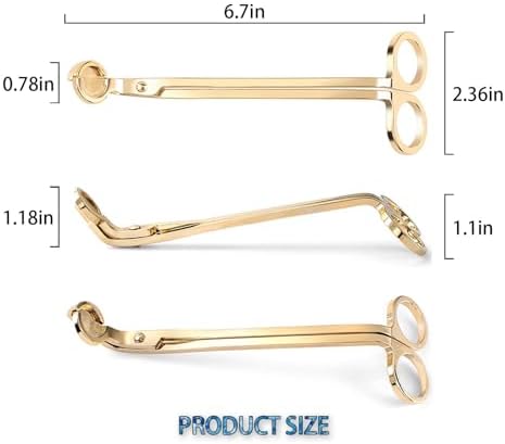 Candle Wick Trimmer with Gold Plating and Debris Tray