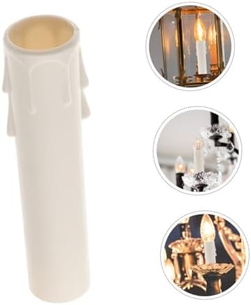 15PCS Drip Plastic Candle Sleeves for Chandeliers and Candelabra Bases