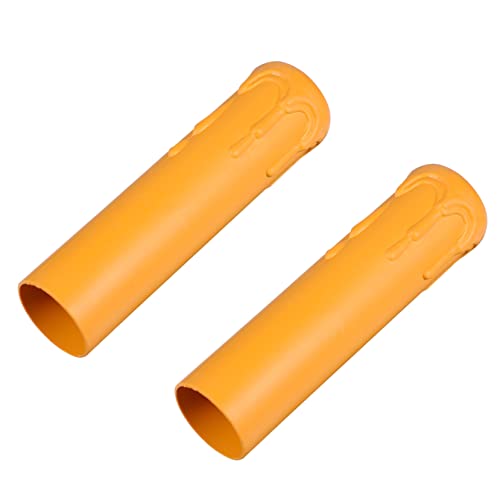 20pcs Lightweight Plastic Candle Sleeves with Drip Design for Home and Events