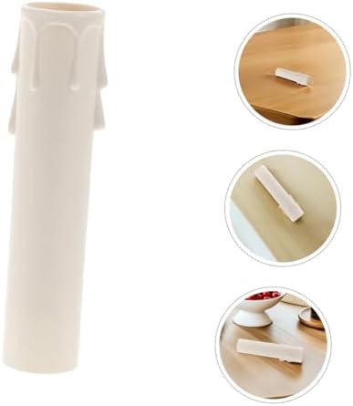 Replacement Chandelier Candle Covers 15pcs Plastic Lamp Socket Sleeves Universal Quick Fit White
