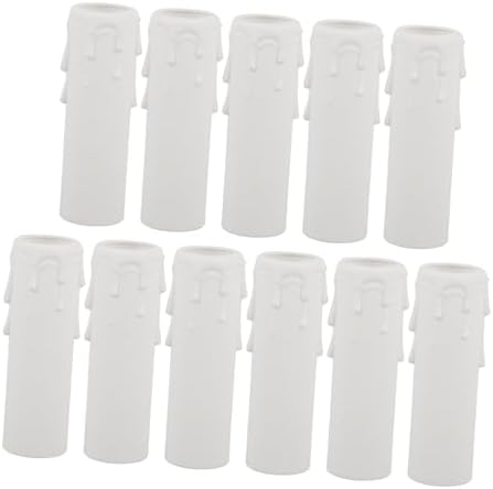 12pcs Plastic Drip Candle Sleeves for Chandeliers and Holders