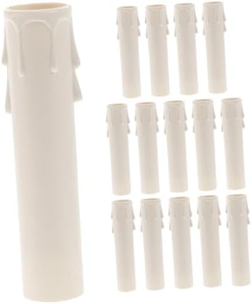 Zerodeko 15 Pcs Plastic Candle Socket Covers Teardrop Design