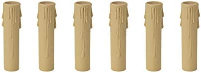 Aspen Creative 21310-06 Six Pack Tan Drip Candle Sockets
